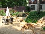 Natural Stone Wall - Poolside Waterfall and Pond, Desoto, MO