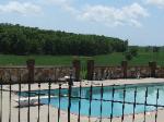 Decorative Poolside Webwall with Brick Columns - Ellsinore, MO