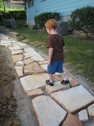 Do It Yourself Stone Path - Buff Tan White Ozark Sandstone