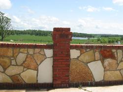 Full Veneer Ozark Giraffe Rock - Brick Trim - Pool Wall Surround - Ellsinore, MO