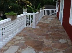 White Railed Balcony - Mortared Thin Veneer - Columbia, MO