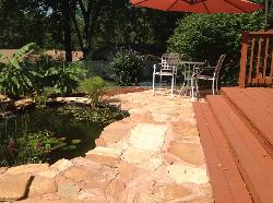 Water Garden Patio Stone off backyard deck