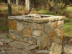Natural Stone Firepit - Webwall - Ozark Giraffe - Fayette, MO